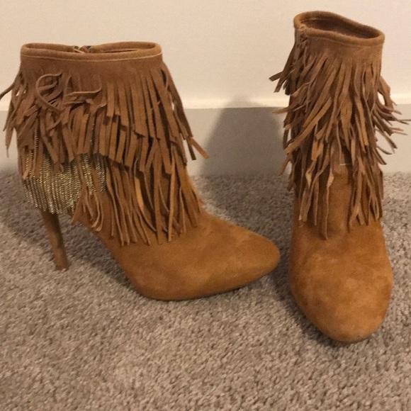Gianni Bini Shoes - Suede Fringe Booties